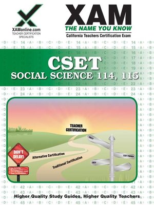 cover image of CSET Social Science 114, 115